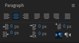 Paragraph Panel